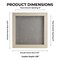 Natural Whitewash Wood Shadow Box Frame with Acrylic Front - Light Brown Suede Backing, 30 Sizes